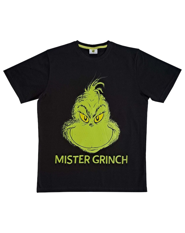 Mens Grinch Black Lounge Tshirt